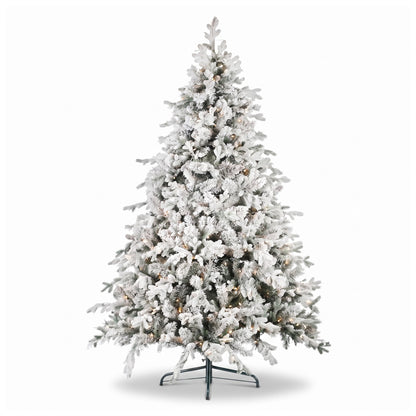 Pre Lit Christmas Tree Flocked