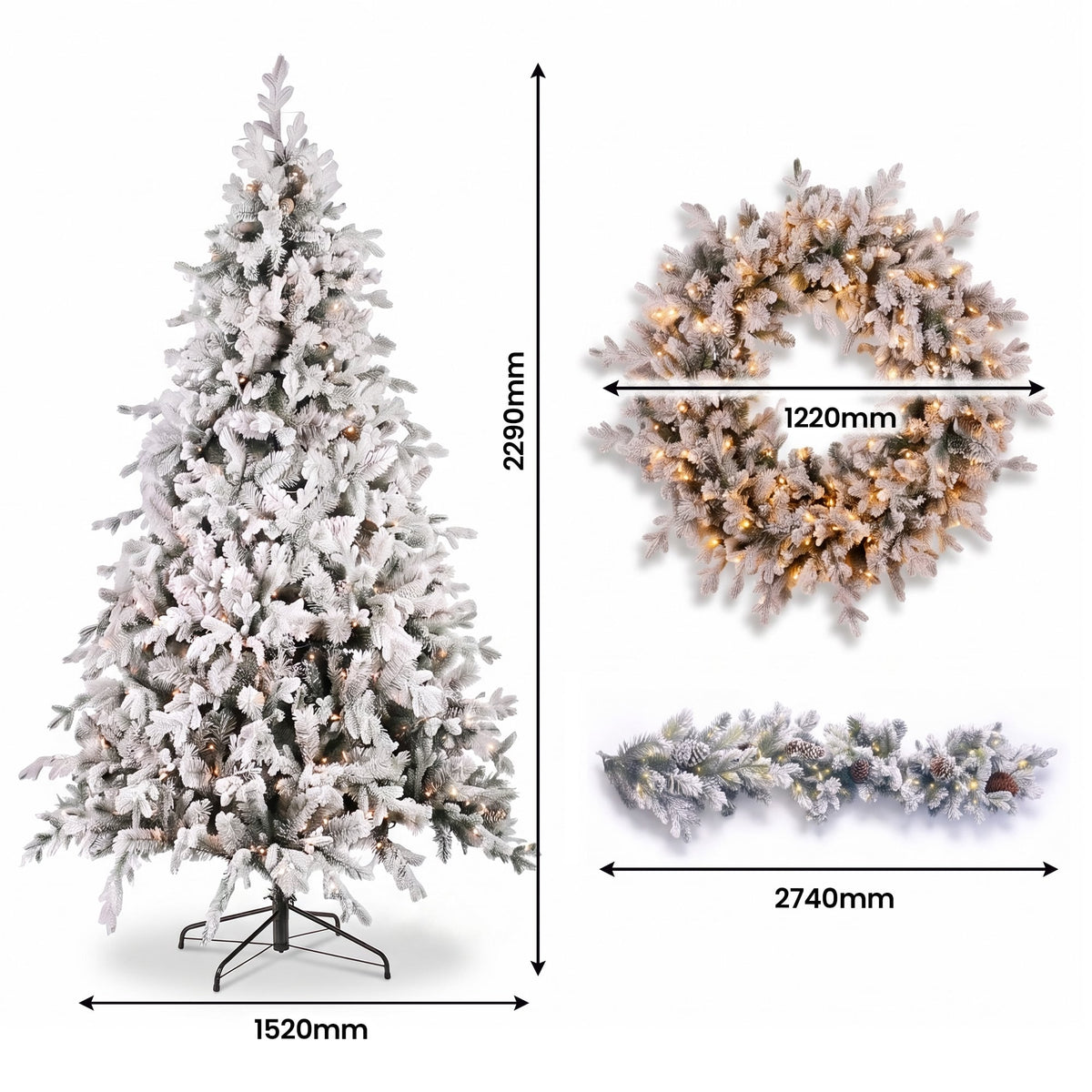 Pre Lit Christmas Tree Flocked