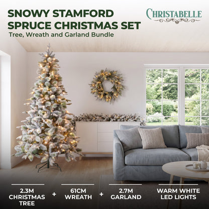 Snowy Christmas Tree 2.3m
