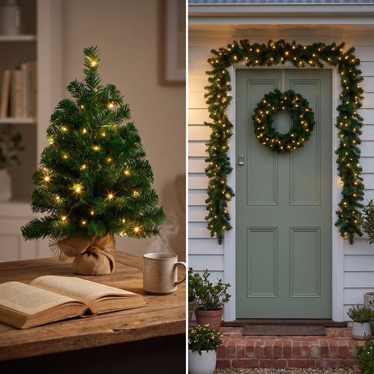 Green Christmas 3pc Set Steel