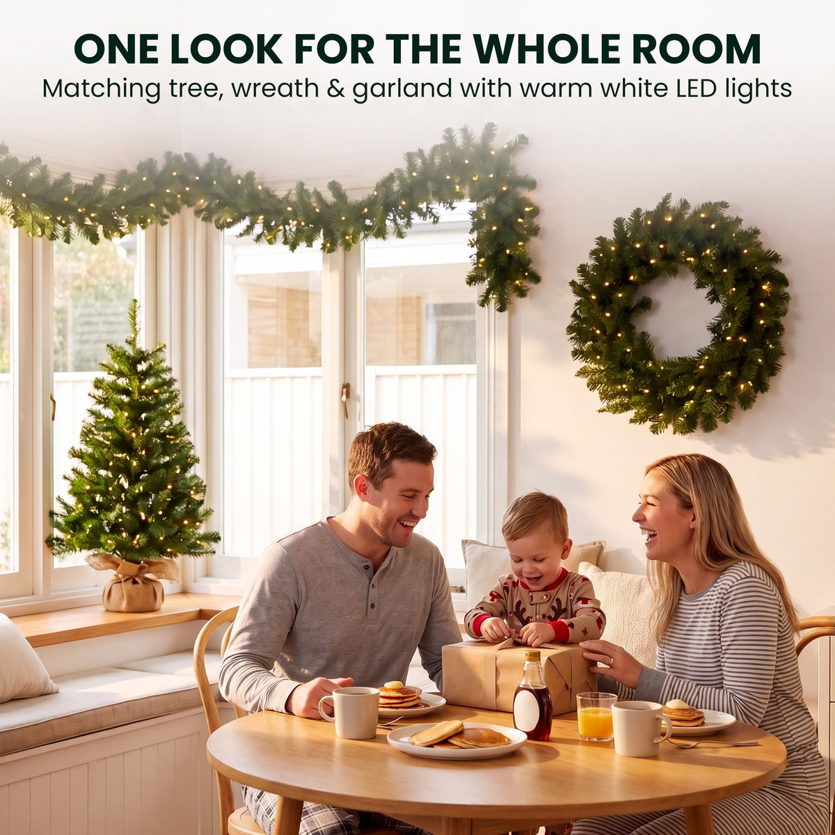 Green Christmas 3pc Set Steel