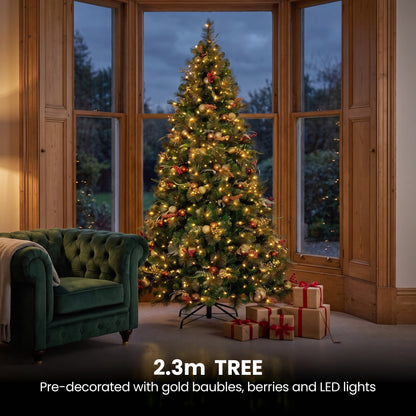 Deluxe Pre Lit Christmas Tree Set