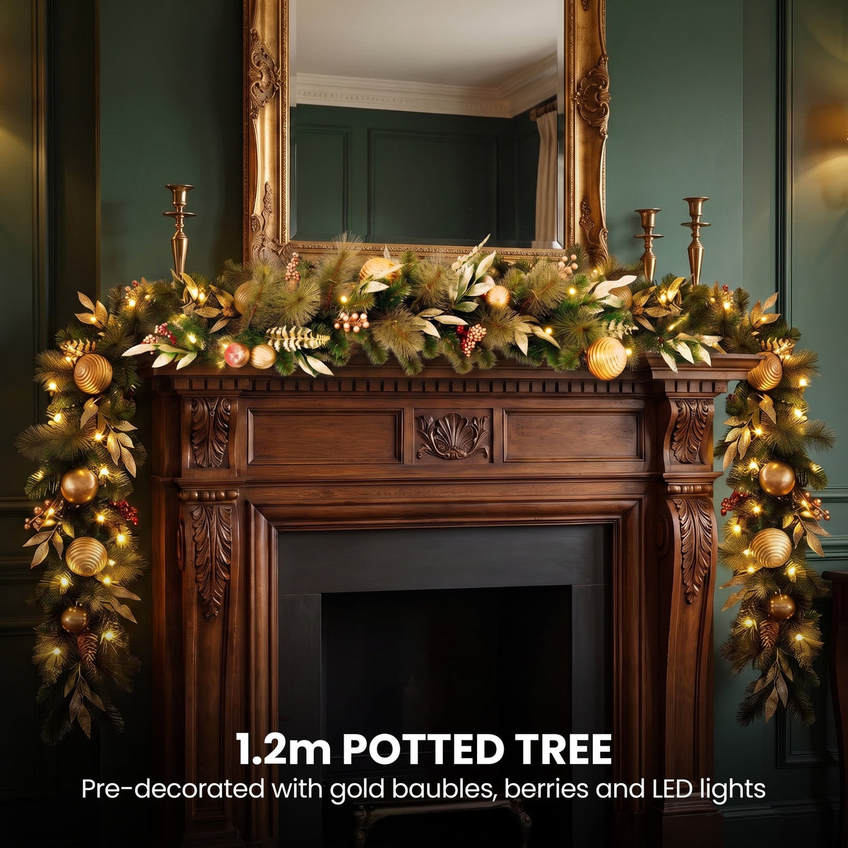 Deluxe Pre Lit Christmas Tree Set