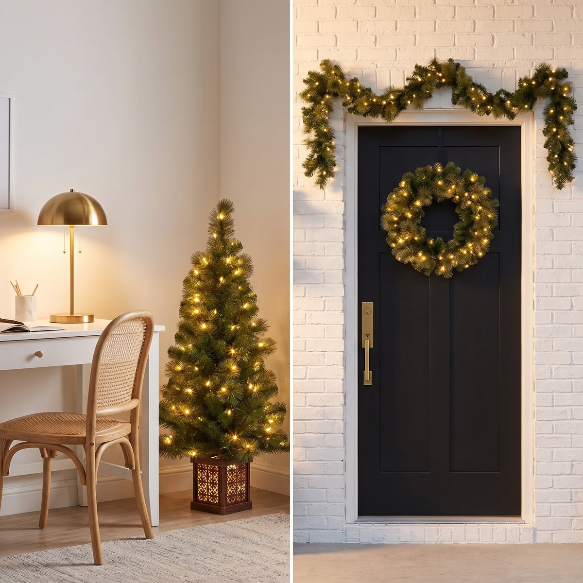 Gold Christmas Tree Set