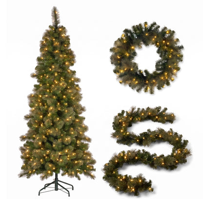 Gold Christmas Tree Set Slim