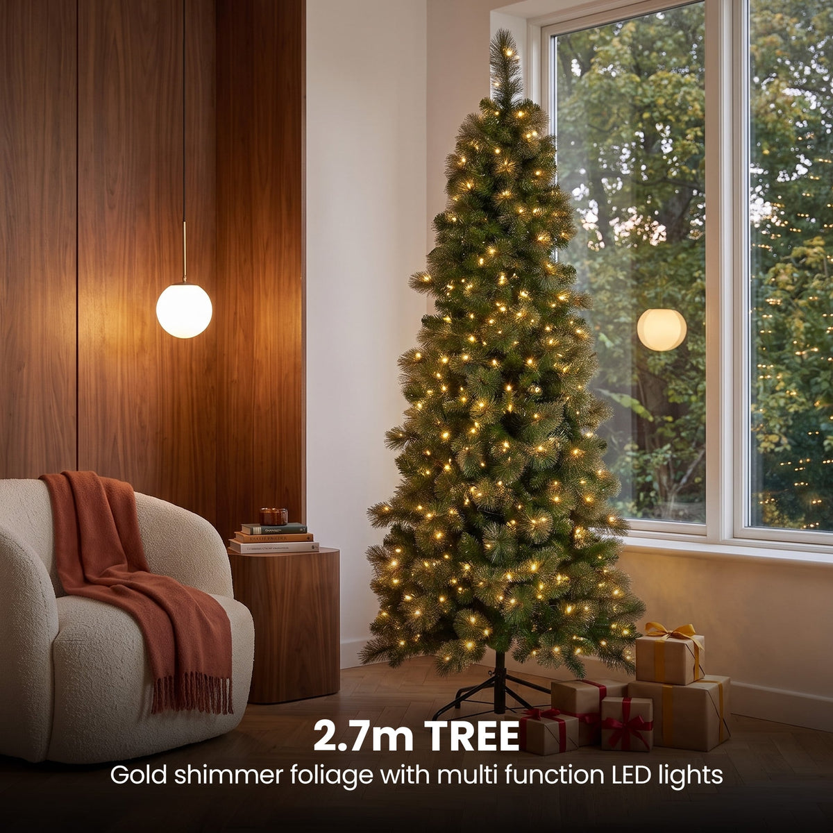 Gold Christmas Tree Set Slim