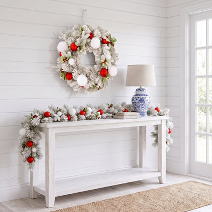 Snowy Wreath Garland Set