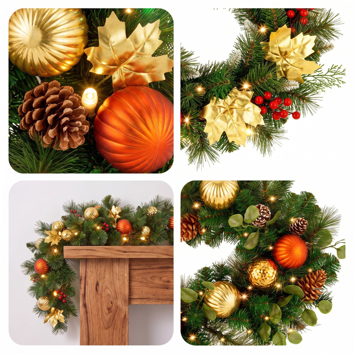 Christmas Wreath White Decorative