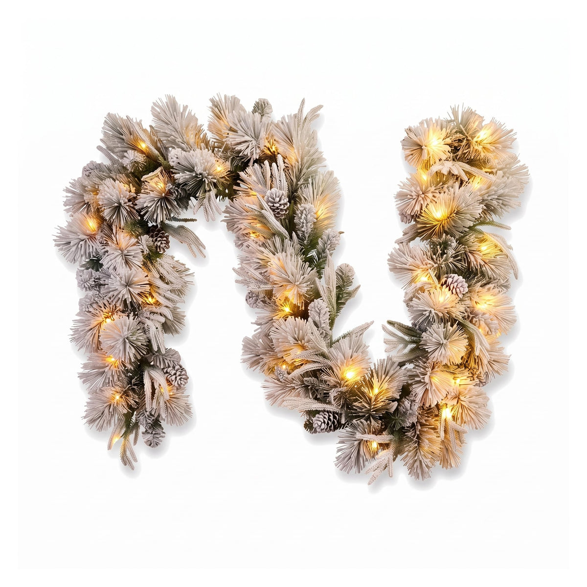 Alpine Snow Wreath Pre Lit