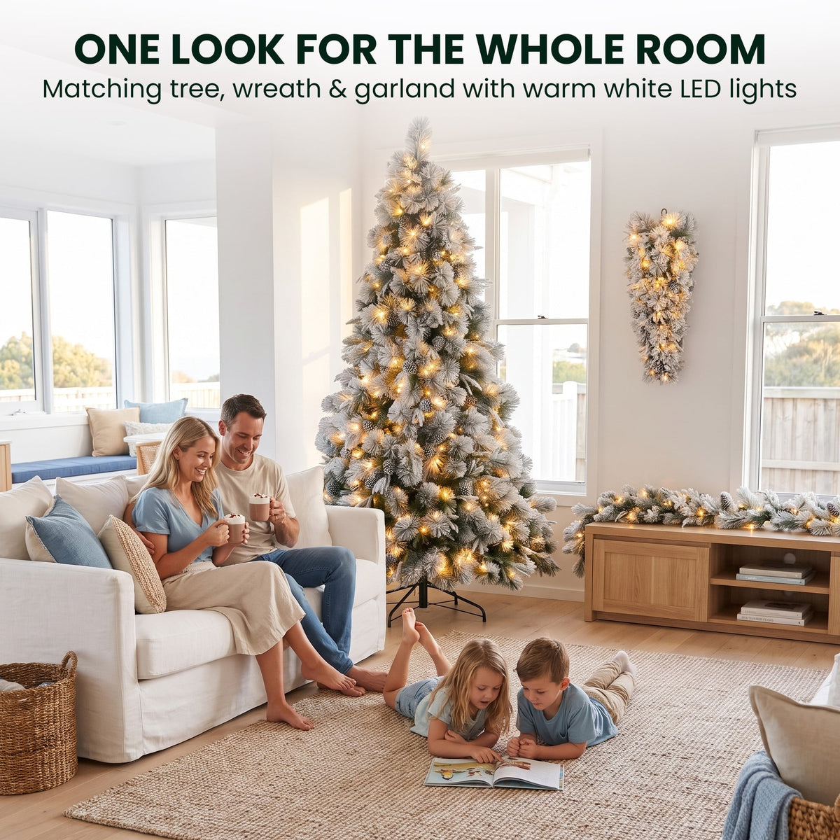 Snowy Christmas 3pc Set White single