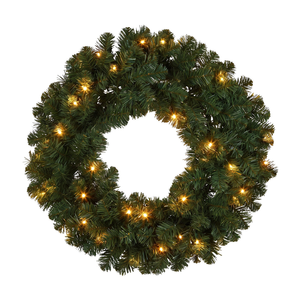 Pre Lit Pine Wreath Garland