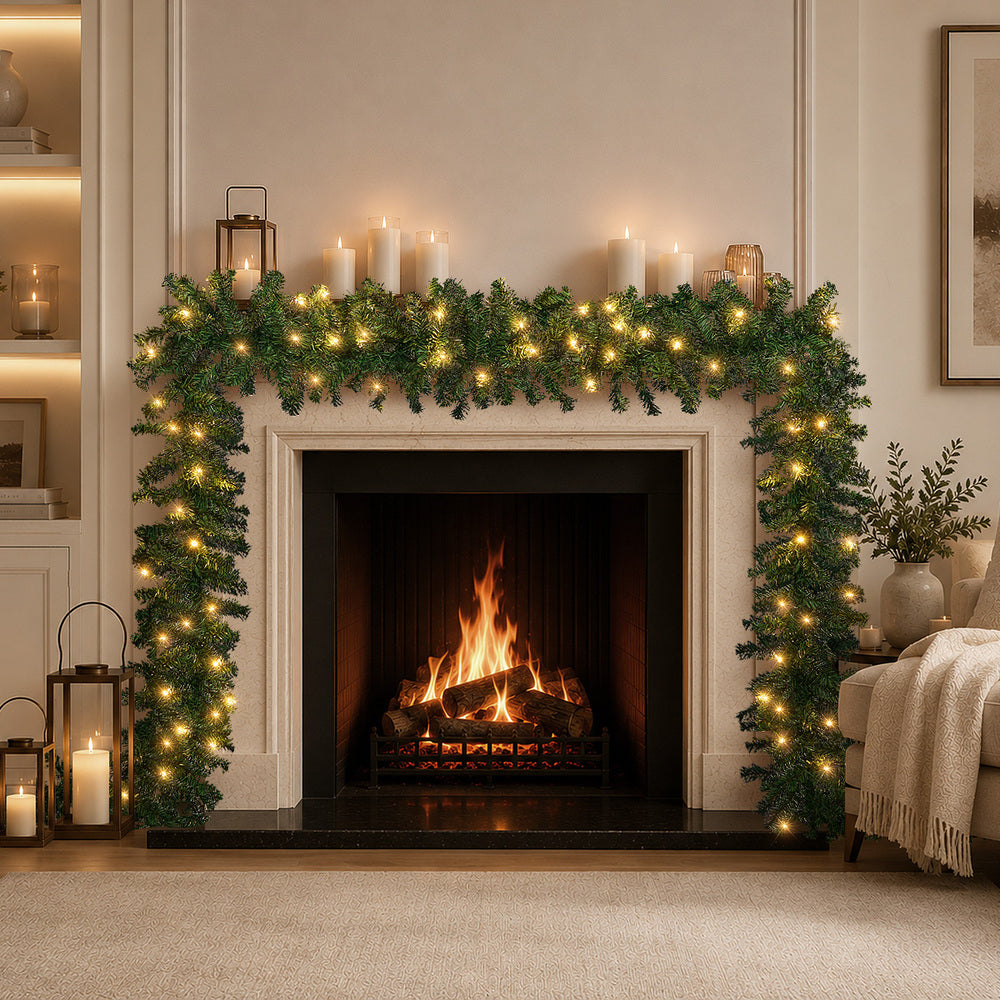 Green Christmas Garland Lights