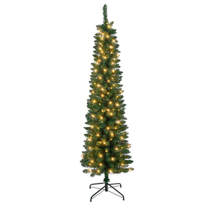 Slim Christmas Tree Warm Lights