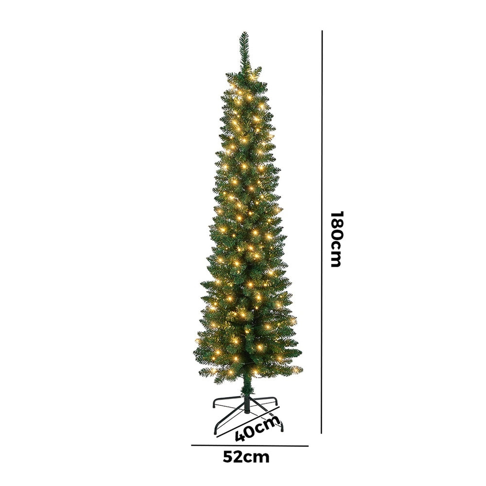 Slim Christmas Tree Warm Lights