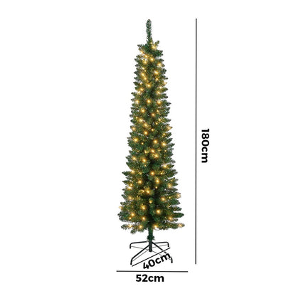 Slim Christmas Tree Warm Lights