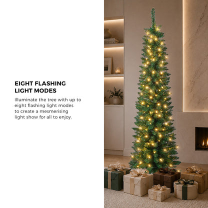 Slim Christmas Tree Warm Lights