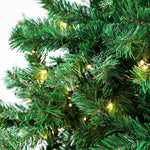 LED Christmas Tree 1.8M 6FT 7FT & 8FT with Rattan Skirt Warm Light Green Xmas Decor