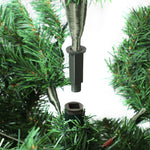 LED Christmas Tree 1.8M 6FT 7FT & 8FT with Rattan Skirt Warm Light Green Xmas Decor