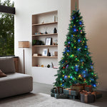 LED Christmas Tree 2.1 2.4 & 1.8M 6FT Multi-Colour Lights 8 Flash Modes Pre-Lit