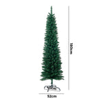 Slim Christmas Tree 1.8M 6FT Green Artificial Xmas Tree for Home Decor