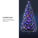 LED Christmas Tree 2.1M 7FT & 8FT Snow-Frosted Green with Tree Skirt Xmas Decor