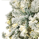 LED Christmas Tree 2.1M 7FT & 8FT Snow-Frosted Green with Tree Skirt Xmas Decor