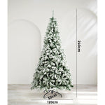 Christmas Tree Snow Flocked Xmas Decorations Home Decor Green