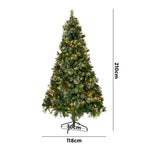 LED Christmas Tree 2.1M 7FT with Lights Ornaments Green
