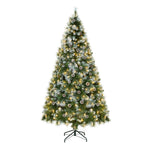 LED Christmas Tree 1.8M 6FT Pre-lit Light 8 Flash Modes Pine Cones