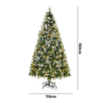 LED Christmas Tree 1.8M 6FT Pre-lit Light 8 Flash Modes Pine Cones