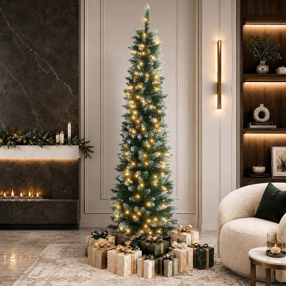 Slim Led Christmas Tree White