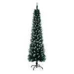 Slim Christmas Tree 1.8M 6FT Green & White Artificial Xmas Tree Decor
