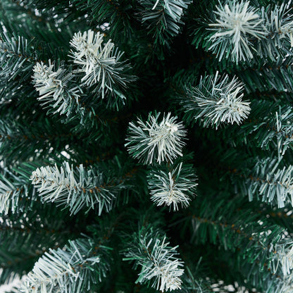 Slim Christmas Tree 1.8M 6FT Green & White Artificial Xmas Tree Decor