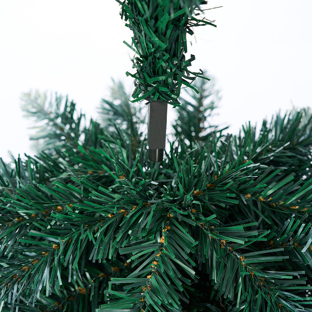 Slim Christmas Tree 1.8M 6FT Green & White Artificial Xmas Tree Decor
