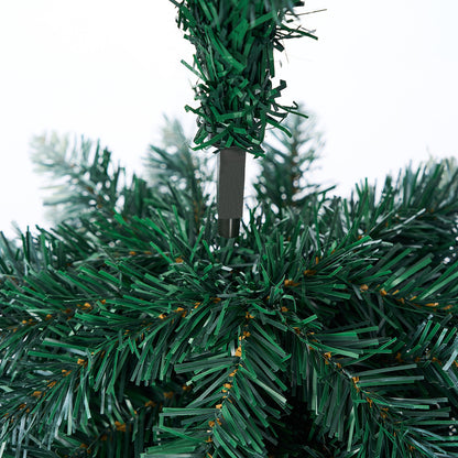Slim Christmas Tree 1.8M 6FT Green & White Artificial Xmas Tree Decor