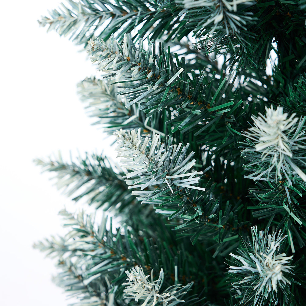 Slim Christmas Tree 1.8M 6FT Green & White Artificial Xmas Tree Decor