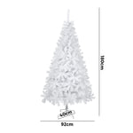 White Christmas Tree 1.8M 6FT 650 Tips Artificial Holiday Decoration