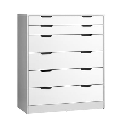6 Chest of Drawers Tallboy Storage Cabinet Dresser Bedroom