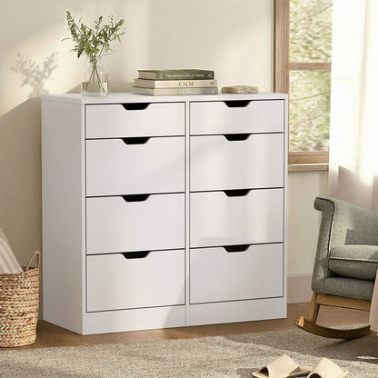 8 Chest of Drawers Tallboy Cabinet Bedroom Storage White