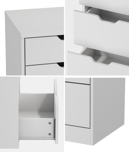 8 Chest of Drawers Tallboy Cabinet Bedroom Storage White