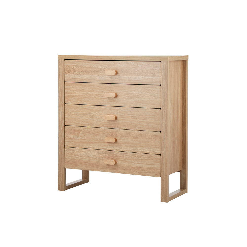 5 Drawer Tallboy Dresser Natural Wood | HomeAndLiving - 2