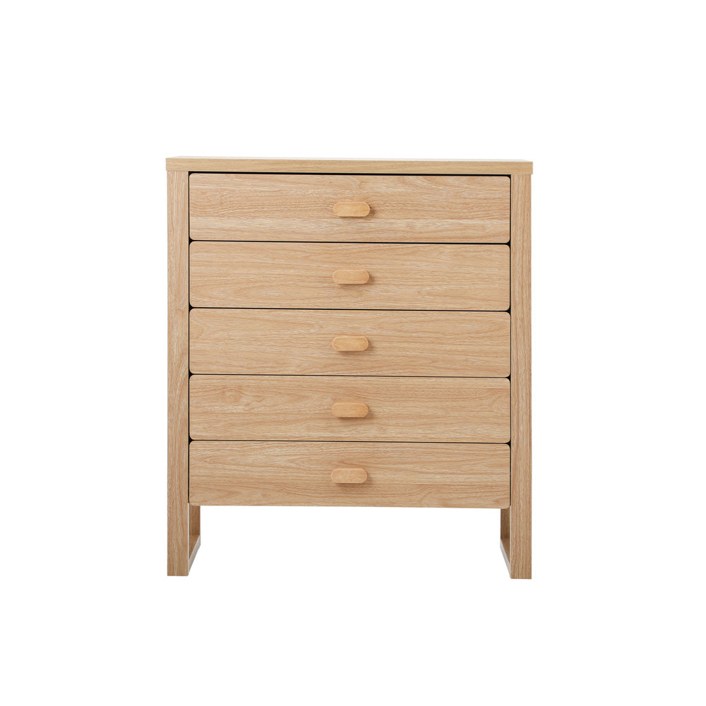 5 Drawer Tallboy Dresser Natural Wood | HomeAndLiving - 5