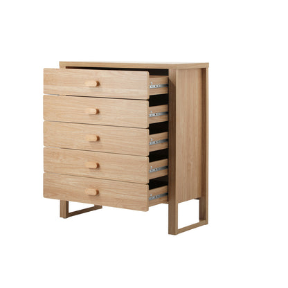 5 Drawer Tallboy Dresser Natural Wood | HomeAndLiving - 9