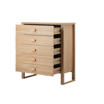 5 Drawer Tallboy Dresser Natural Wood | HomeAndLiving