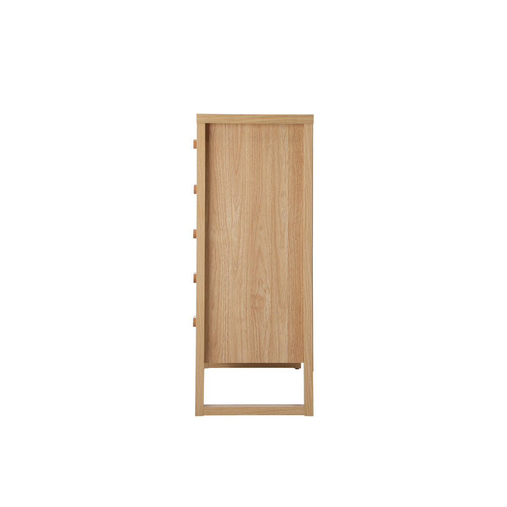 5 Drawer Tallboy Dresser Natural Wood | HomeAndLiving - 3