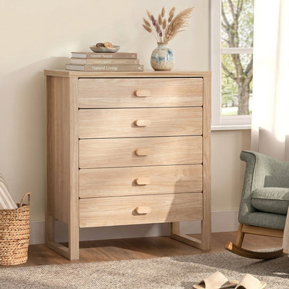 5 Drawer Tallboy Dresser Natural Wood | HomeAndLiving - 4