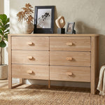 6 Drawer Chest Dresser Natural Wood | HomeAndLiving