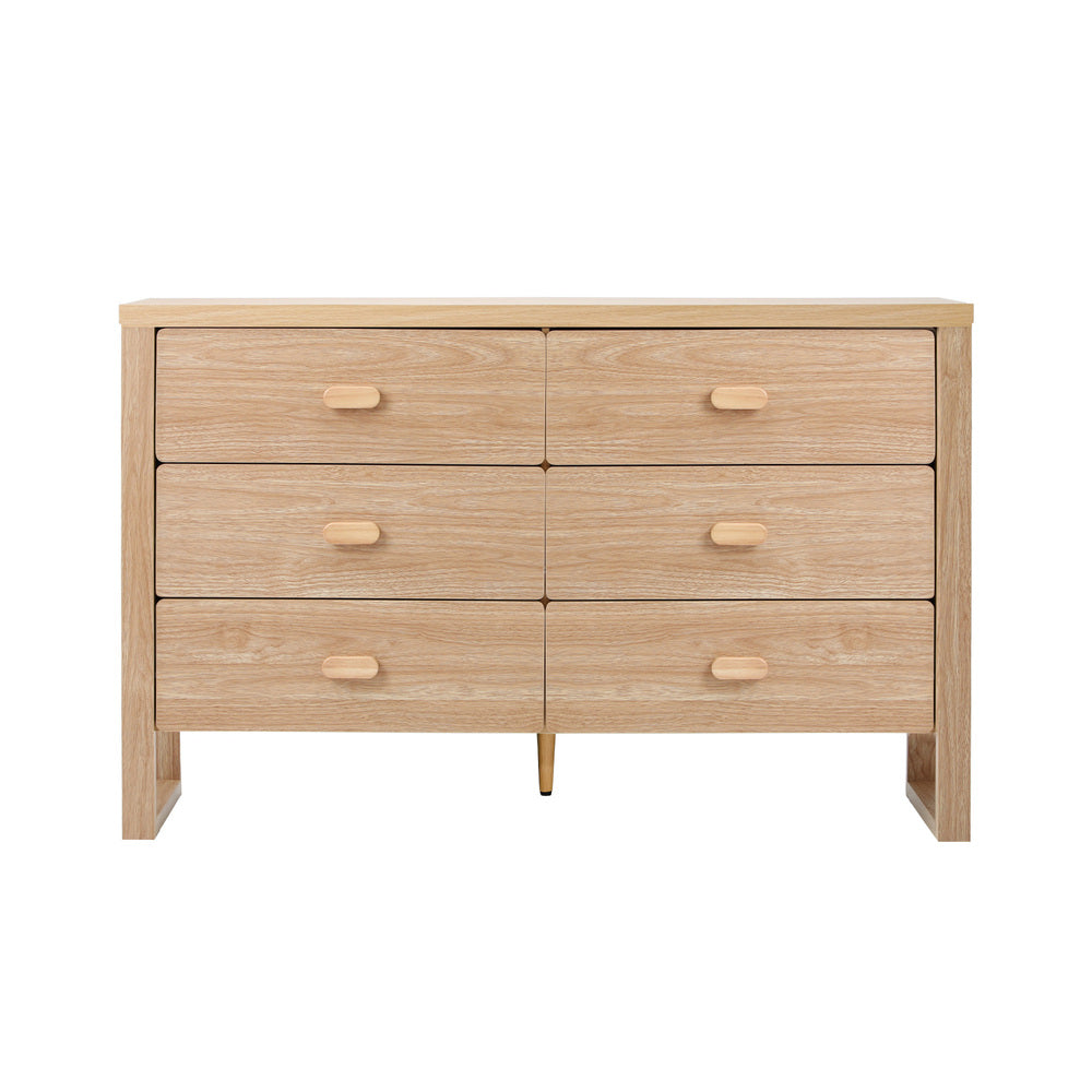6 Drawer Chest Dresser Natural Wood | HomeAndLiving - 5
