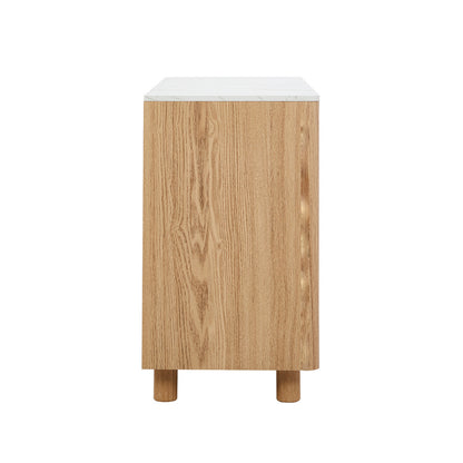 6 Chest of Drawers Dresser  Marble Top Natural