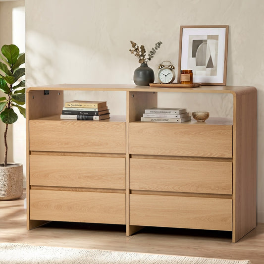Natural Chest Of Drawers Storage 120x40x73cm